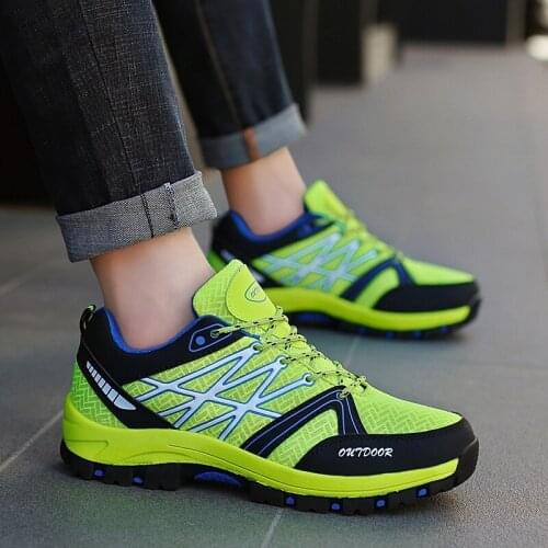 Autumn Men Hiking Sport Shoes Trekking Outdoor Men Mesh Sneakers Non-slip Breathable Man Hunting Walking Shoes zapatillas hombre