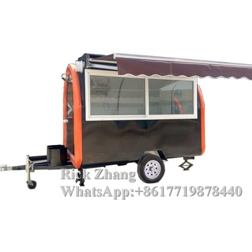 Best sell ice cream food truck mobile food cart hot dog cart /trailer with sliding window and free shipping by sea