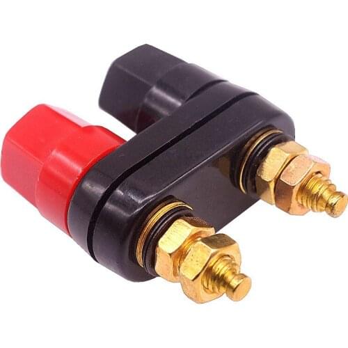 Top Selling Quality Banana plugs Couple Terminals Red Black Connector Amplifier Terminal Binding Post Banana Speaker Plug Jack
