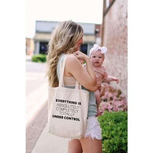 Mama Shopping Reusable Canvas Bag Nappy Diaper Bags Eco Tote Women Shopper Female Shoulder Bag for Mom High Capacity Fashion