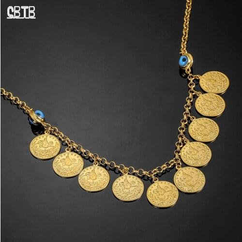 Muslim Arabian Islam Long Necklace Gold Fashion Hot Sale Couple Bracelet Necklace Jewelry Jewelry Set Gift Wholesale