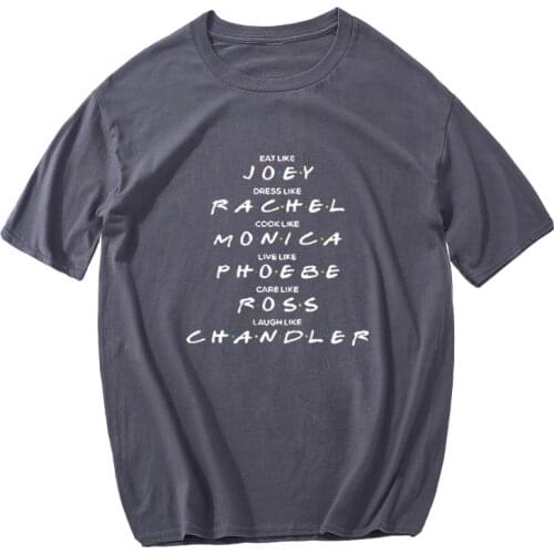 Friends men Tshirts Casual Fashion Eat Like Joey Like Rachel T-Shirt men Cotton streetwearr Cute Punk TShirt tops women clothing