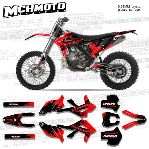 MCHMFG for Custom Team Graphics Backgrounds Decals Stickers Kit For GASGAS EC 2014 2015 2016 2017 Decals Stickers