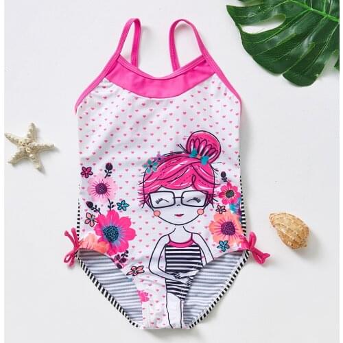 5-11Y Girls swimwear 2021 Girls Swimsuit Lace style Teenager Girls swimming suit one piece Children swimwear-ST187