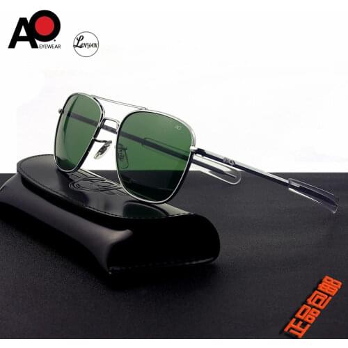 Aviation Sunglasses Men women 2020 American Army Military Optical AO rectangle driving glasses pilot Oculos de sol masculino