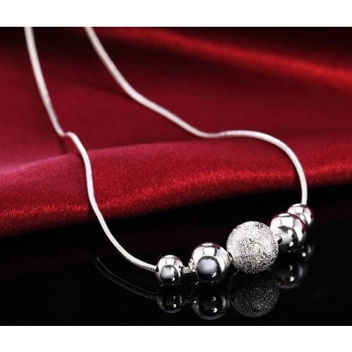 BABYLLNT 925 Silver Necklace Fashion Beaded Silver Chain For Woman Wedding Wedding Jewelry Gift Clavicle Chain