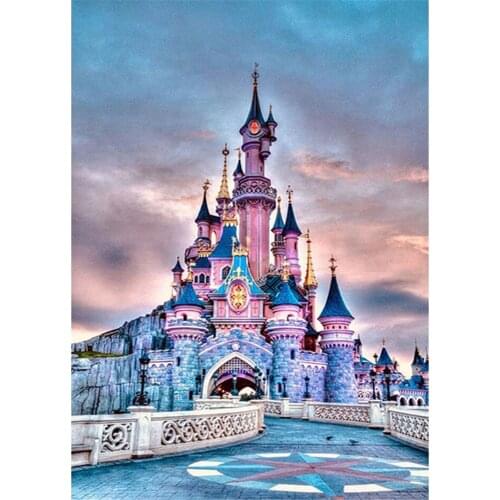 Landscape Building Castle Pre-Printed 11CT Cross-Stitch Full Kit DIY Embroidery DMC Threads Knitting work Hobby Craft Gift