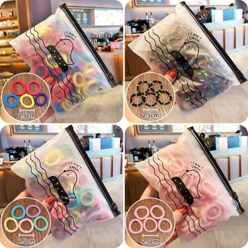 100pcs new version of childrens hair accessories for little girls seamless hair rope does not hurt hair rubber band hair tie