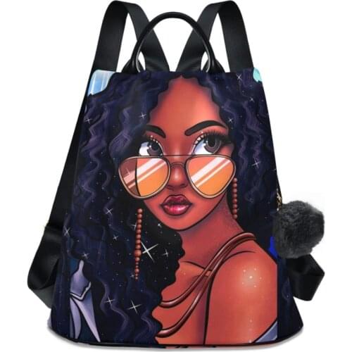 New High Quality Backpacks Afro Girls Black Women High Capacity Travel Backpack Mochilas Shoulder School Bags For Teenage Girls