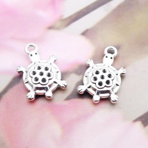 15PCS/Lot 12mm*19mm Pendant Antique Silver Color Silver Charms For DIY Jewelry Making Handmade Craft