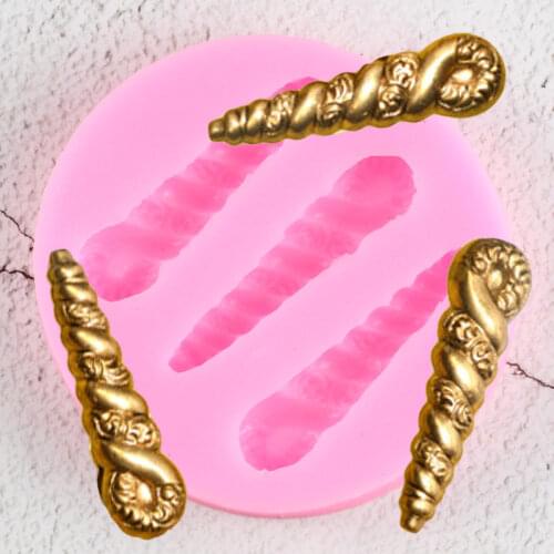 Unicorn Horn Silicone Mold Cupcake Topper Fondant Molds Cake Decorating Tool Candy Chocolate Gumpaste Polymer Clay Jewelry Mould