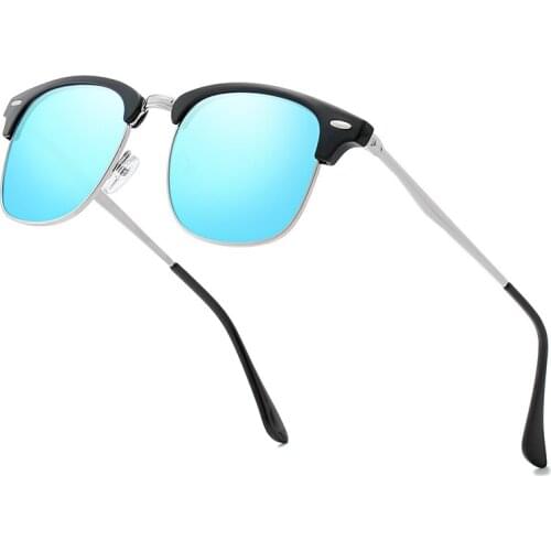 Polarized Sunglasses Half Frame Vintage Sun Glasses Famous Brand Sunglases Polaroid Sunglasses Retro Feminino for Women Men