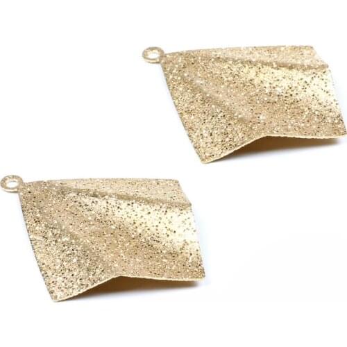 Brass Textured Fan Charms,Textured Fan Shape Earring Finding,Textured Pendant,Blanks With Hole,Earring,Charm,32mmx26mm,RB1044