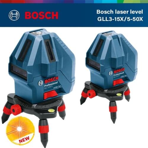Bosch GLL3-15X/GLL5-50X Laser Level 3 Line 5 Line Thick Line Strong Light Red Light Laser Level With Original Shoulder Strap