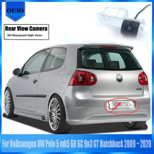 HD Rear View Reverse Camera For Volkswagen VW Polo 5 mk5 6R 6C 9n3 GT Hatchback 2009 ~ 2020 BackUp Parking Waterproof Camera