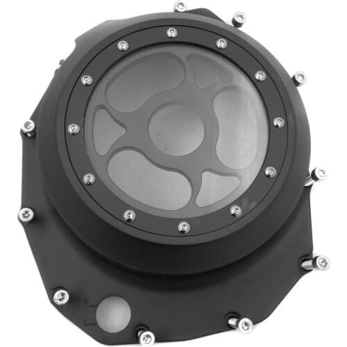 Aftermarket free shipping Parts For Motorcycle Suzuki GSX1300R Hayabusa B-king 1999-2013 Black See through Engine Clutch Cover