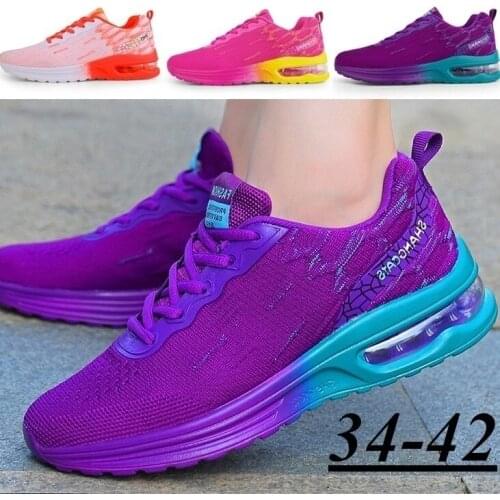 Women Fashion Breathable Comfortable Running Athletic Sport Shoes Sneakers Slip-on Lightweight Athletic Running Walking Gym Shoe