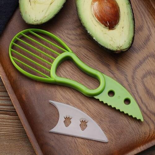 1pc Avocado Slicer Plastic Fruit Peeler Cutter Pulp Separator Plastic Knife Kitchen Vegetable Tools Kitchen Gadgets