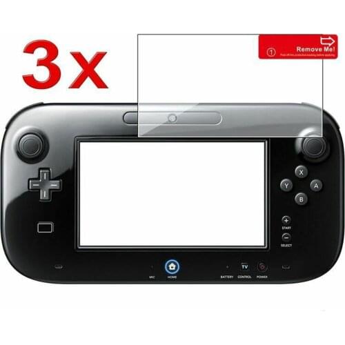 3PCS Clear Anti Scratch LCD Screen Protector Cover For Nintendo Wii U Anti-Glare Screen Guard Protective Film For Nintend WiiU