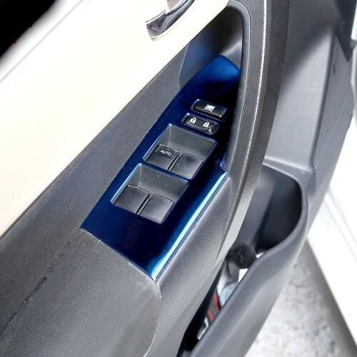 4pcs for Corolla 2014-2017 Door handrail sequins Window switch panel frame sticker