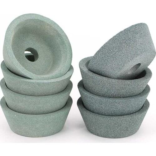5pcs GC bowl shape grinding wheel Green silicon carbide abrasive wheel for tungsten carbide,gem stone,ceramic,glass PS020
