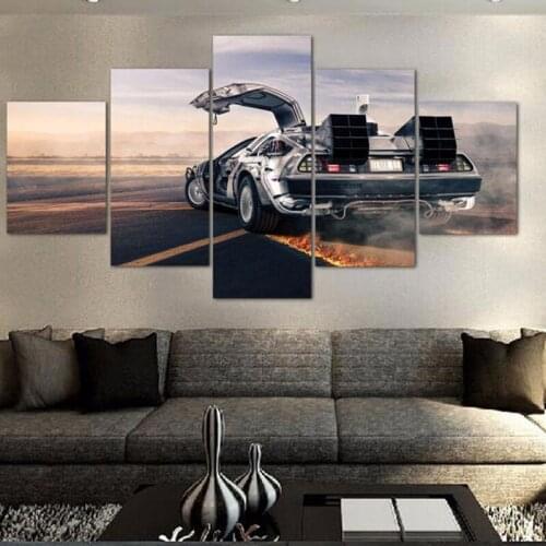 5D DIY Full Round Diamond Painting 5 Pieces Cool Car Picture Full Square Diamond Embroidery Mosaic mosaic Picture Of Rhinestone