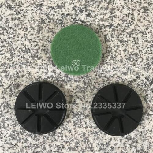 Diamond Resin Pad 4 inch for Marble Floor Wet Polishing 12 mm Thickness Nylon Cloth Circle Abrasive Disc Grit 50 3 Pcs/lot