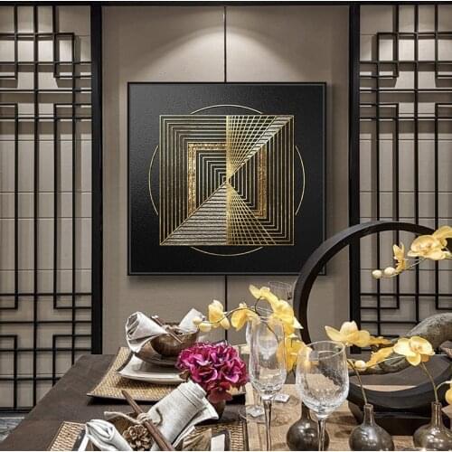 Spray Color Abstract Scenery Black Marble Texture Geometry Yellow Line Canvas Painting Wall Picture Print Poster Room Decoration