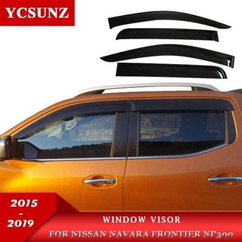 Car Window Deflector Visor For Nissan Navara Frontier NP300 2015 2016 2017 2018 2019 2020