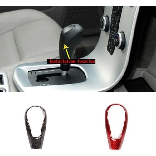 For Volvo XC60 S60 V60 V40 S80 2013-2019 Car Gear lever Decoration Cover Sticker 100% Carbon Fiber Car Interior Accessories