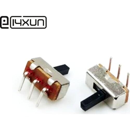 EClyxun 20pcs SS12D03 On / Off Toggle Power Amplifier 1P2T Horizontal Block 2Pin Bend Slide Power Switch