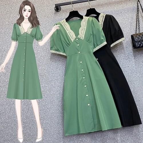 Kekeplus Elegant Womens Official Lace V Neck Dress Vintage Ladies Proficial Work Wear OL Slim Dresses Oversized Clothing 18241