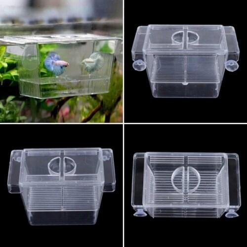 Hot Sale Aquarium Fish Tank Guppy Double Breeding Breeder Rearing Trap Box Hatchery Hot Sale