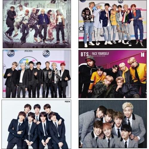 Korean K-POP Band Bangtan Boys Poster New Style Latest Poster Decoration Painting Hd Photo Paper B51
