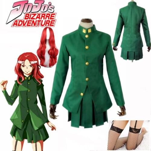 Anime JoJos Bizarre Adventure Lolita dress Kakyoin Noriaki women Cosplay Costume custom made Halloween men Cosplay Costume