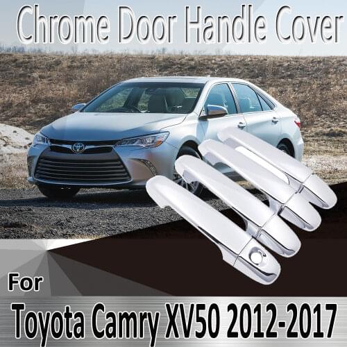 For Toyota Camry XV50 Daihatsu Altis Aurion 2012~2017 Styling Stickers Decoration Chrome Door Handle Cover Refit Car Accessories