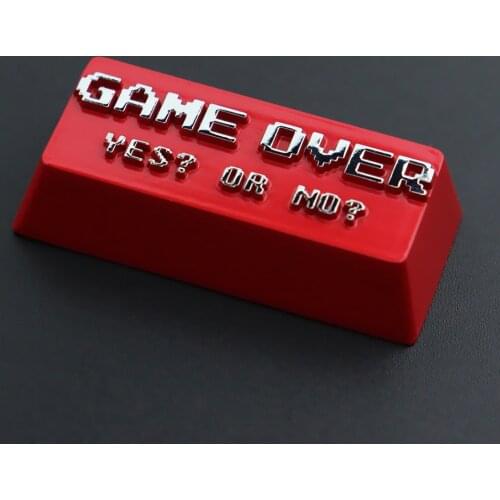 1pcs Custom Metal Keycaps Mechanical Keyboards Gaming Keycaps For Cherry MX Switches Enter Keycaps - Red