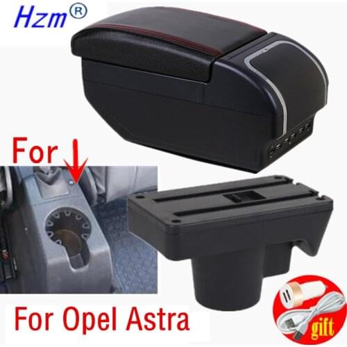 For Opel Astra Armrest Box Opel Astra H Car Armrest 2011 interior refitting accessories Storage box USB Easy to install