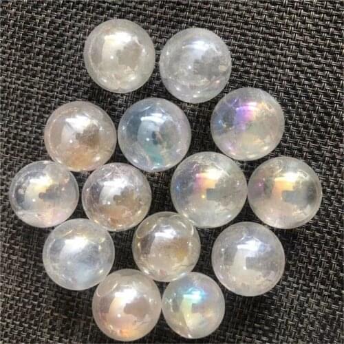 Natural colorful sphere angel aura clear quartz ball crystals for home decoration