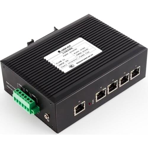 5 LAN Ports Industrial Ethernet Switch Wide Voltage Natural Heat Dissipation IP40 Shell Protection USR-SDR050 Q253