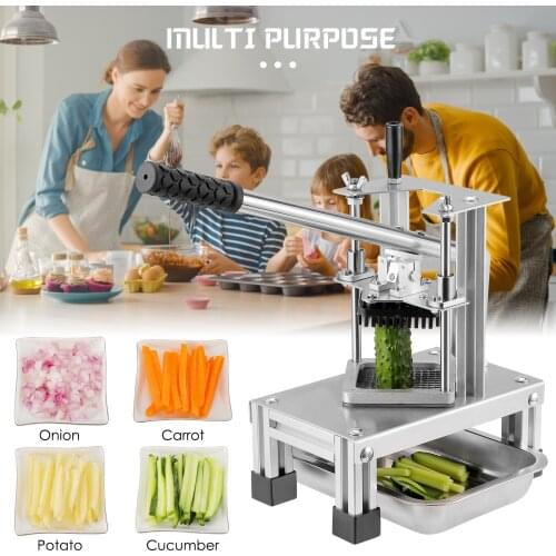 Size 1/4" 1/2" 3/8" Stainless Steel Plate Commercial Vegetable Fruit Dicer Manual Cutting Machine With 304 Stainless Steel Blade