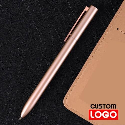 Multi-color Optional Metal Pen Business Office Private Custom Logo Text Lettering Rotating Ballpoint Pen Signature Pen