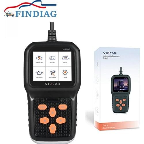 Car&Truck Code Error Reader Viecar VP102 Diagnostic Auto OBD2 Scanner Support For J1939/J1587/J1708 Detect Read Real-Time Data