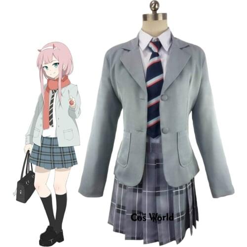 DARLING in the FRANXX ZERO TWO School Uniform Dress Outfit Anime Cosplay Costumes