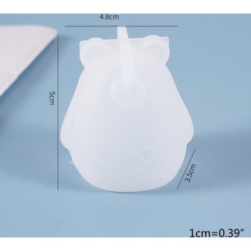 Crystal Epoxy Resin Mold 3D Animal Birds Bear Ornament Pendant Silicone Mould
