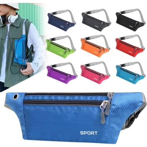 Unisex Sports Running Cycling Jogging Earphone Waist Belt Pack Bag Pouch Pocket Cycling Phone Bag Waterproof Women Running Belt