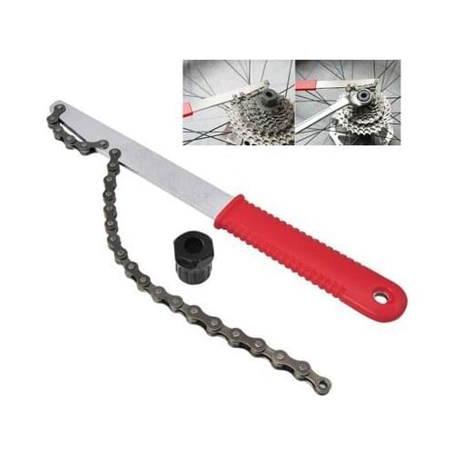 Bike Cassette Removal Tool with Chain whip and Auxiliary Wrench Bicycle Sprocket Removal Tools Sprocket Remover