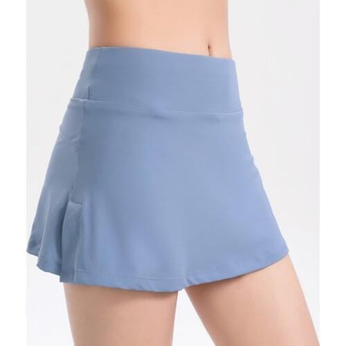 2 In 1 High-Waist Womens Yoga Shorts Stretch Quick-Drying Dance Sports Pants Fitness Short Skirts Thin And Anti-Empty