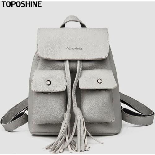 2021 Summer Fashion Tassel Girl Backpacks PU Leather Cute Women Backpack Fashion Lady Shoulder Bag Flap Pocket Schoolbag 1731