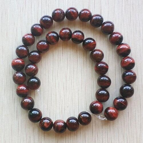 Natural red tiger eye stone round loose beads charms 10mm for DIY bracelets necklaces jewelry making Wholesale 75pcs/lot free